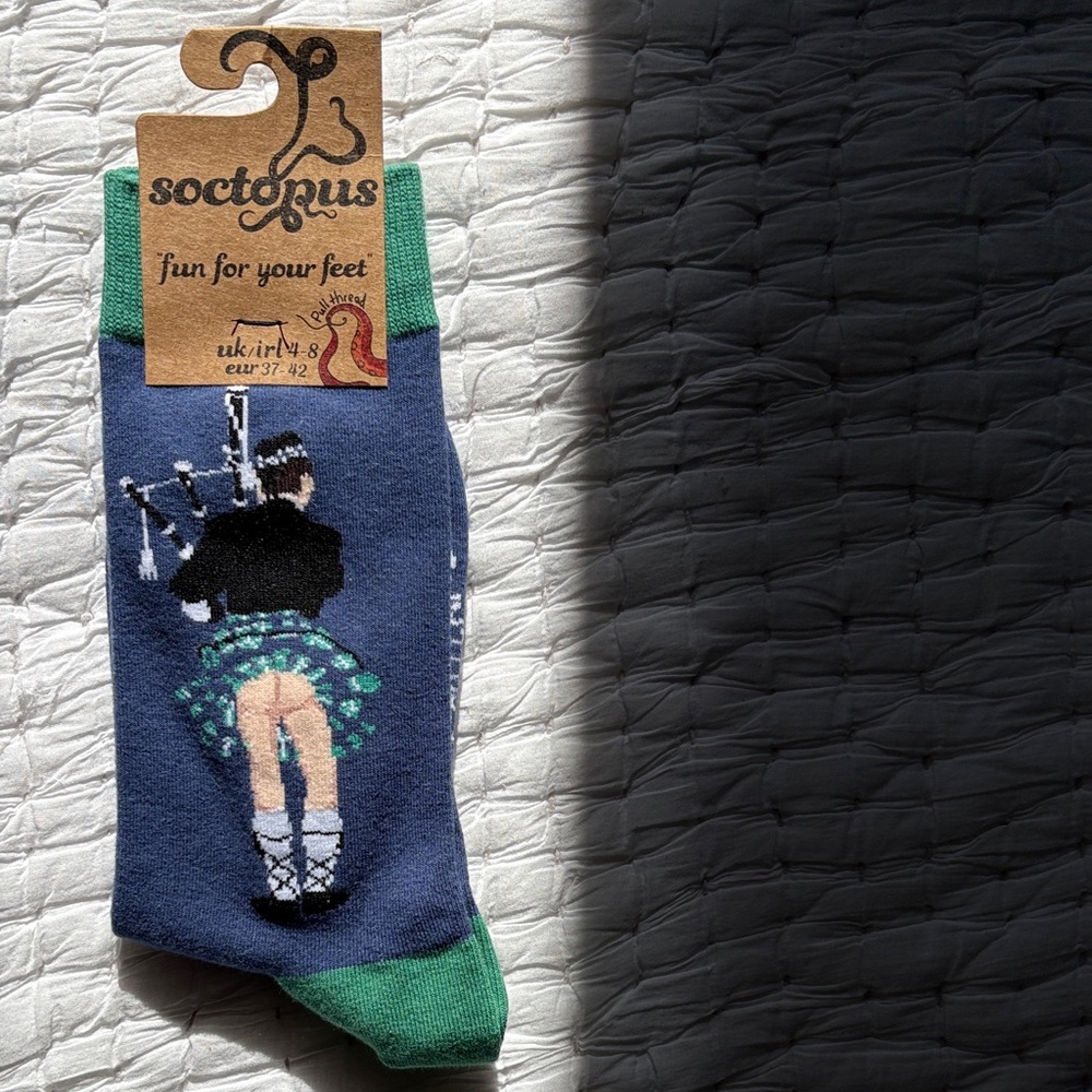 Soctopus Blue and Green Funny Socks